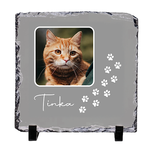 Schieferplatte weiß-glänzend