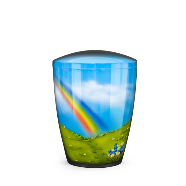 Naturstoffurne, Airbrush, Blumenwiese