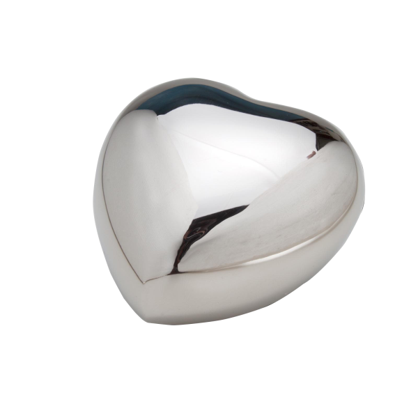 Metallurne Herz, silber glänzend