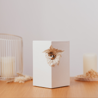 Keramikurne Quader mit goldfarbenem Herz Keramikurne Quader mit goldfarbenem Herz