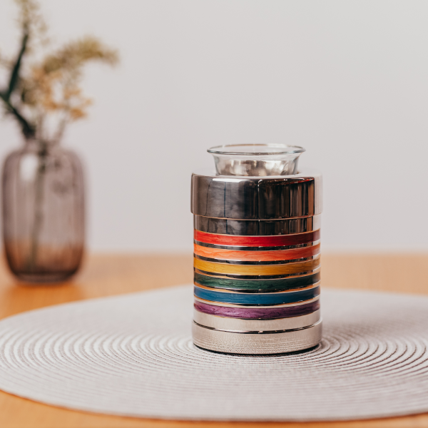 Metallurne Rainbow mit Teelichteinsatz