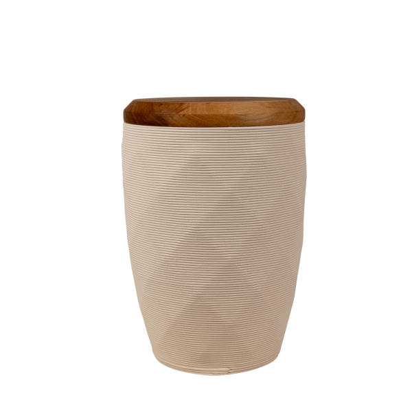 3D-Keramikurne mit Apfelbaumdeckel - biologisch abbaubar