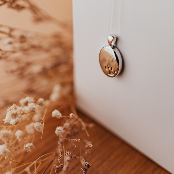 Ascheanhänger Oval mit Pfote