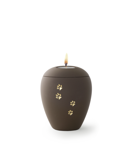 Keramikurne Siena, Pfoten, Teelicht
