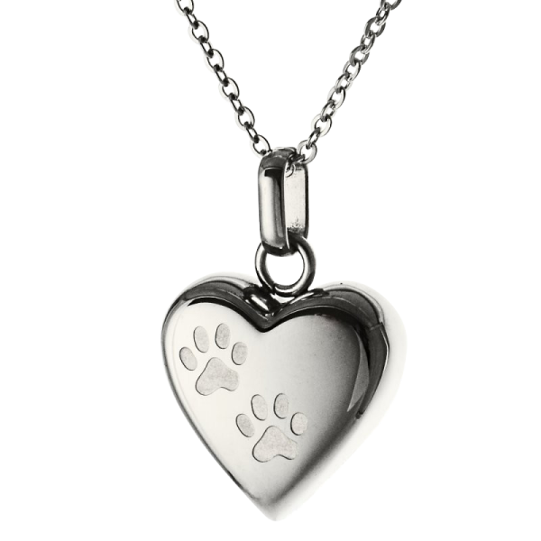Ascheanhänger Herz mit Pfote