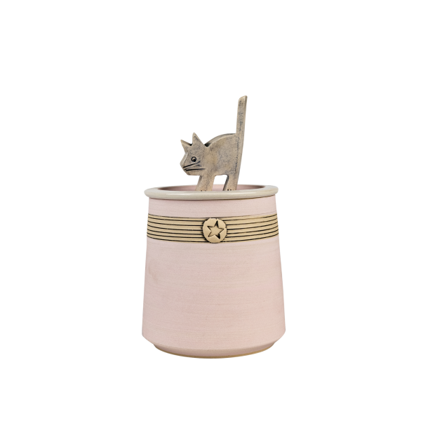 Keramikurne Katze