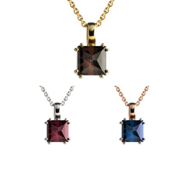 Kettenanhänger in Krappenfassung inkl. Edelstein Timless