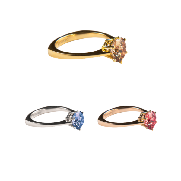 Ring mit Krappenfassung inkl. Edelstein Day Dreamer