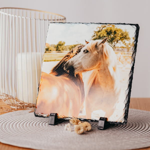 Schieferplatte weiß-glänzend