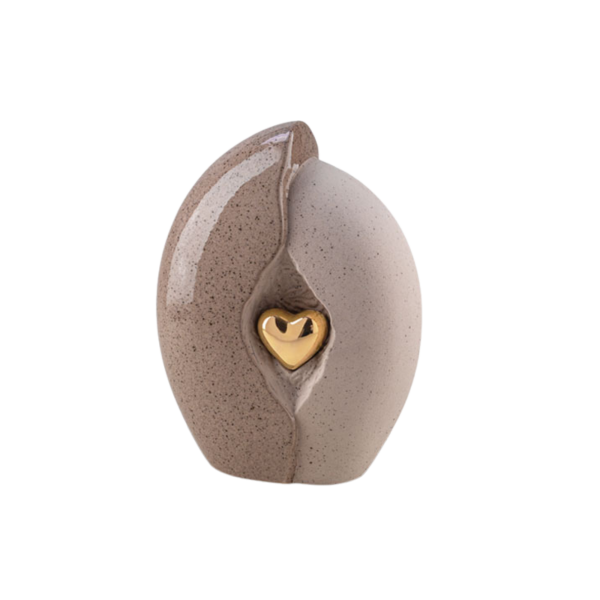 Keramikurne mit Herz
