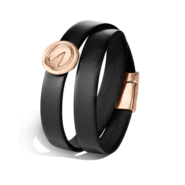 Lederarmband mit Hufabdruck-Nugget