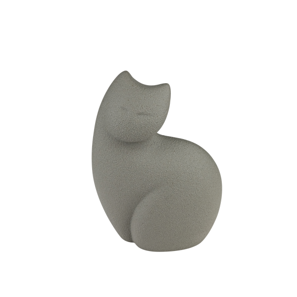 Porzellanurne sitzende Katze