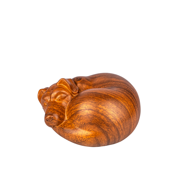 Kunstharzurne schlafender Hund