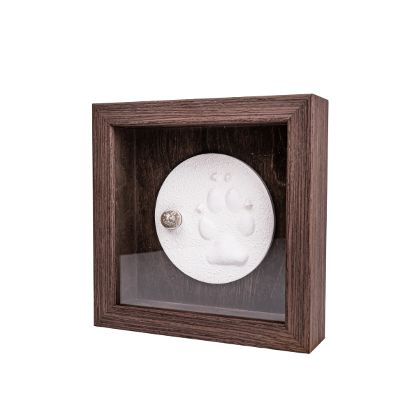 Pfotenabdruck im Bilderrahmen mit Asche – Individuelle Erinnerungsstücke von besonderen Menschen