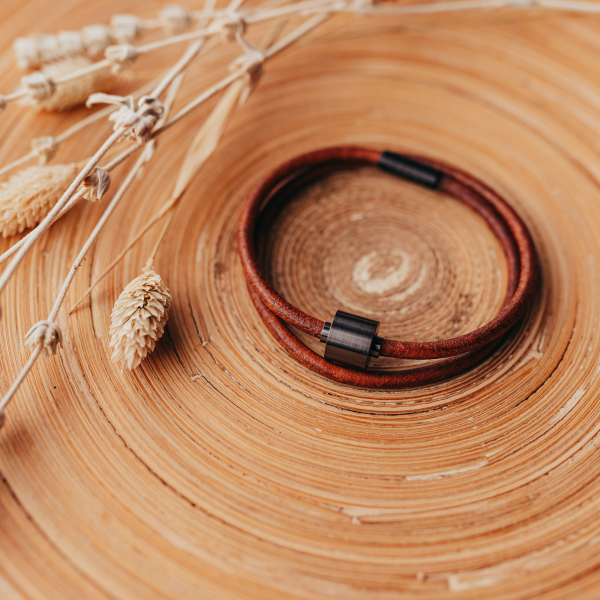 Aschearmband Barrel, Leder