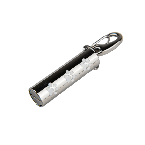 Edelstahl Ascheschmuck Zylinder mit Pfoten