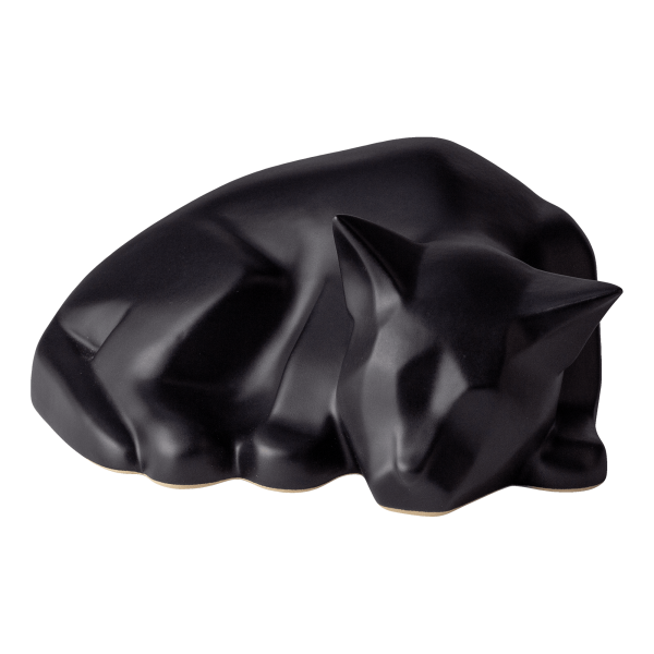 Keramikurne, Katze liegend