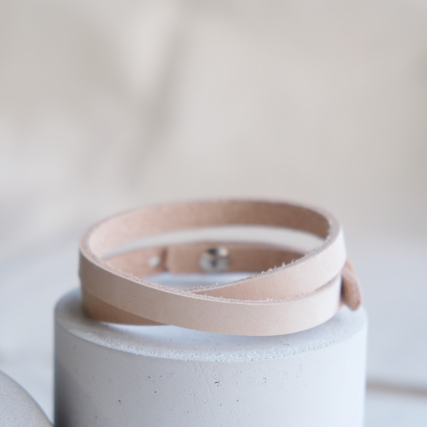 Echtleder Schiebearmband schmal