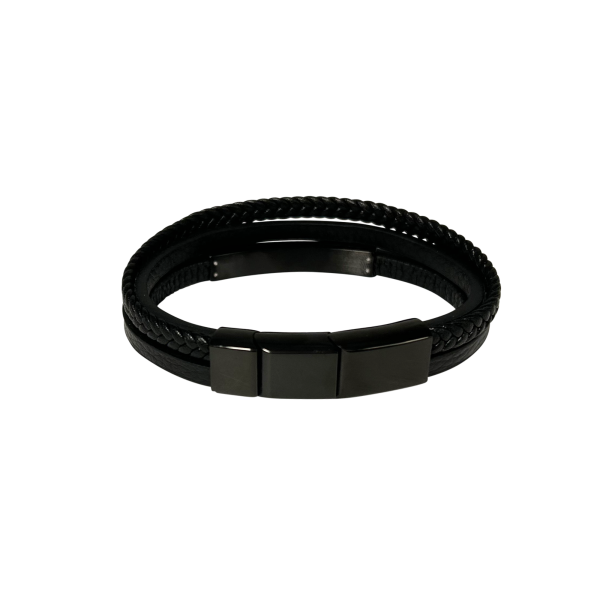 Aschearmband aus Leder und Edelstahl