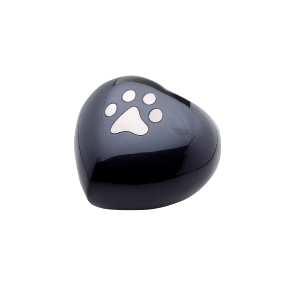 Messingurne Herz, anthrazit