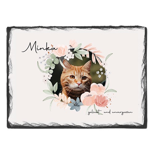 Schieferplatte weiß-glänzend