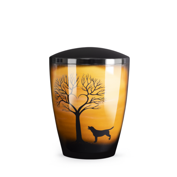 Naturstoffurne, Airbrush, Herzbaum