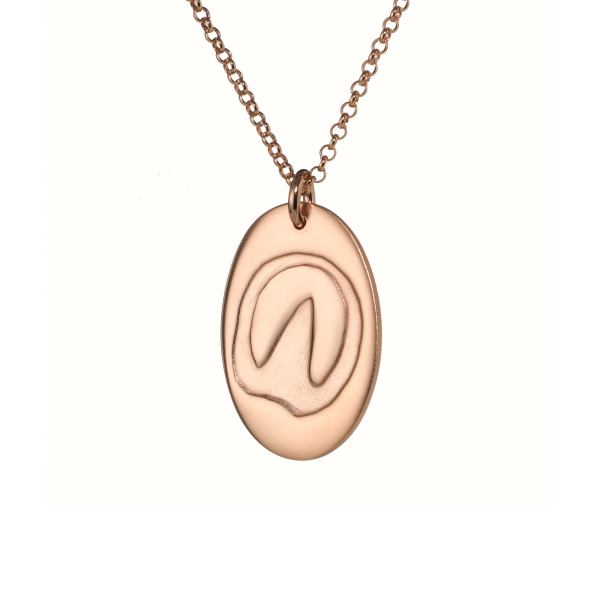 Kette mit ovalem Hufabdruckanhänger