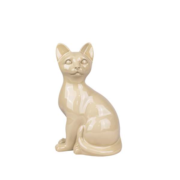 Kunstharzurne sitzende Katze