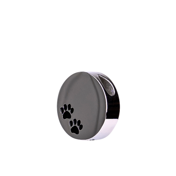 Ascheanhänger Kreis mit zwei schwarzen Pfoten
