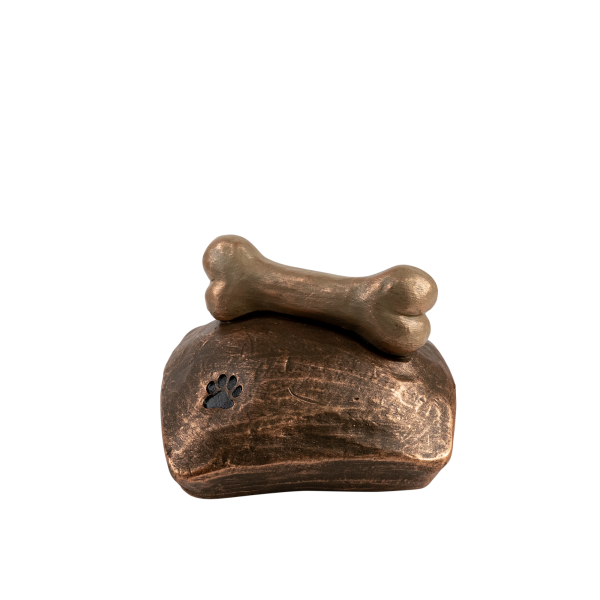 Keramikurne Knochen auf Kissen