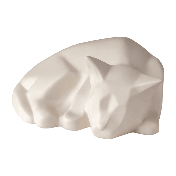 Keramikurne, Katze liegend