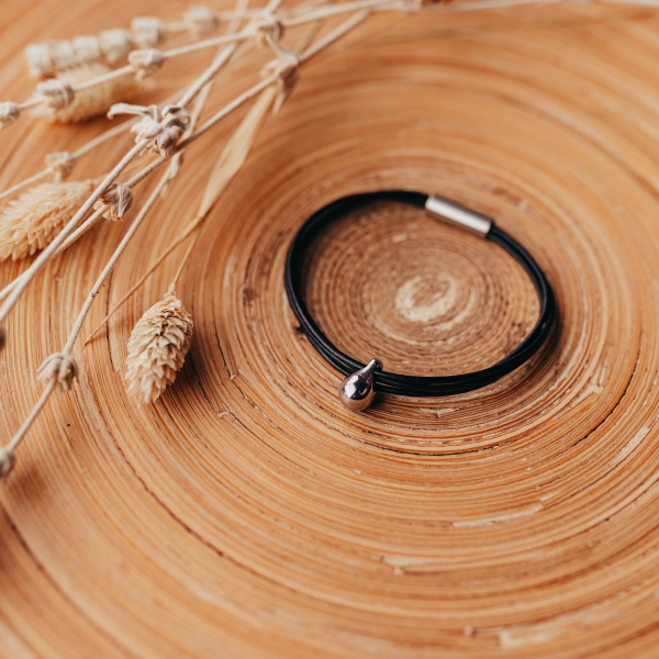 Aschearmband Charm, Leder