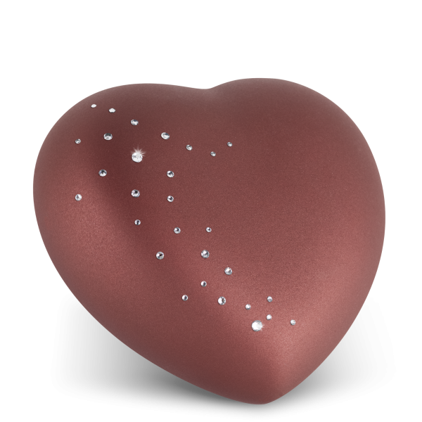 Keramikurne Crystal Herz, Kristallsteine