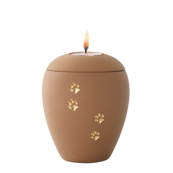 Keramikurne Siena, Pfoten, Teelicht