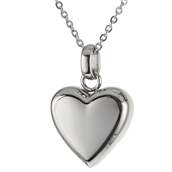 Ascheanhänger Herz poliert