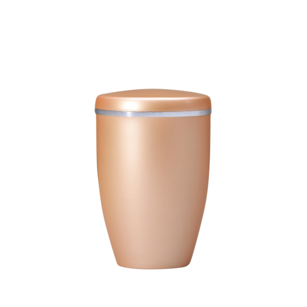 Kupferurne mit Silberband