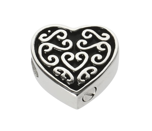 Ascheanhänger Herz mit Muster