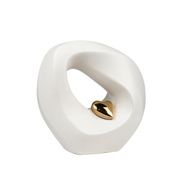 Keramikurne mit Herz